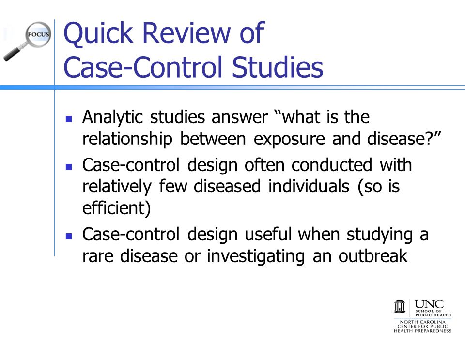 Introduction to study designs - case-control studies